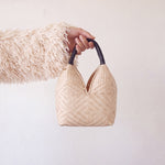 Canastos Natural handwoven palm leaf basket bag